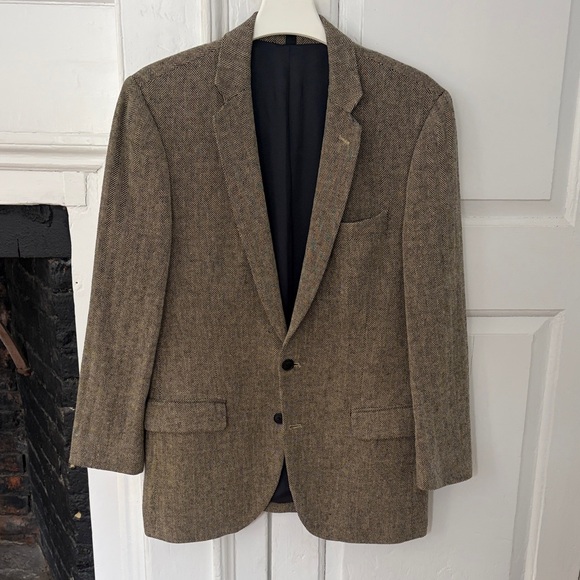 J. Crew Brown and tan herringbone Blazer